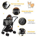 Luxury Folding Pet Stroller Dog Cat Travel Carriage